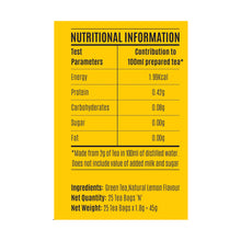 Organic Lemon Green Tea - 50 Regular Tea Bags