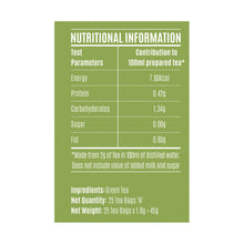 Organic Green Tea Bags - 50 Regular Tea Bags